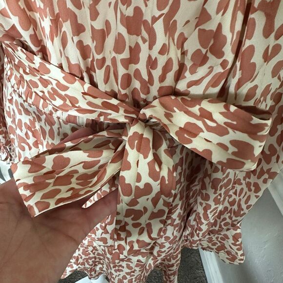 REISS Teya Animal Print Mini Dres - Picture 6 of 12